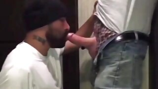 Handsome Tatted Cocksucker Throats & Worships Fat Dick