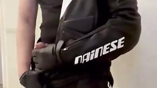 ... biker jerking off
