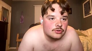He cums after jerking off his cock