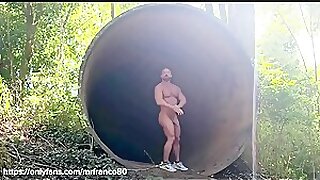 Naked in the forest