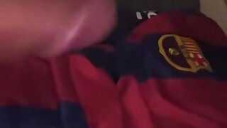 Cute latino teen jerks his cute cock and cums
