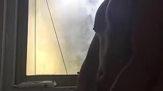 Jerking off silhouette
