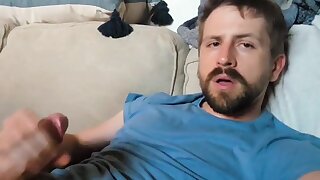 Man cum self facial