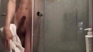 Indiana twink jerks off big dick and comes (compilation)